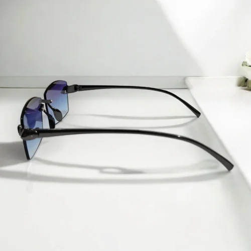 Persol Shaped Brown Sunglasses With Golden Frame For Men & Women - Image 6