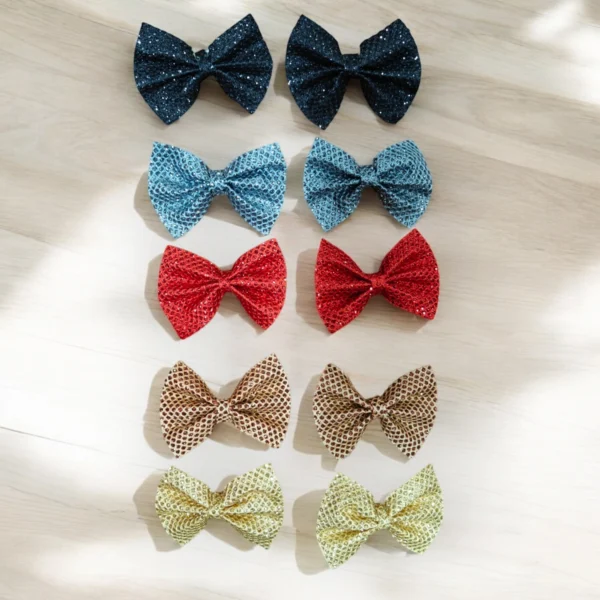 Glitter Glam Bow Clip/ Hair Clip : A Sparkly Statement Piece