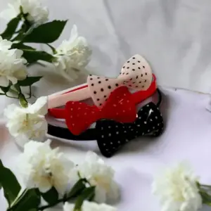 Polka Dot  Cute Bow Headbands [Pack Of 3]