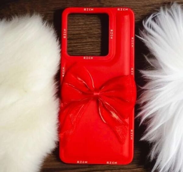 Redmi Note 13 Pro Girlish Back Cover/Fancy Bow Back Cover