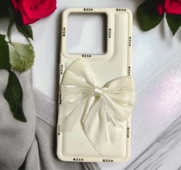 Redmi Note 13 Pro Girlish Back Cover/Fancy Bow Back Cover
