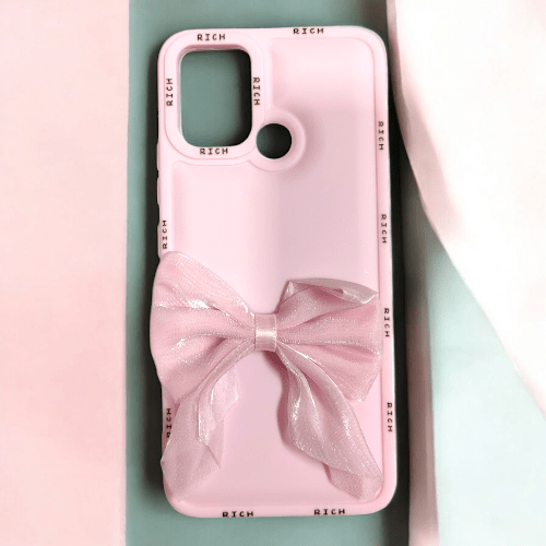 Realme C12 Girlish Back Cover/Fancy Bow Back Cover