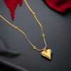 Anti-Tarnish Heart Pendant With Gold Plated Chain