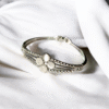 Elegant Floral Glow Silver Bracelet