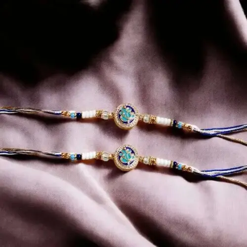 Minimalist Blessed Ganesha Rakhi Set Of 2